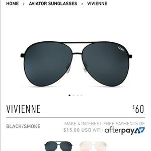Quay Australia Aviator Sunglasses - Vivienne